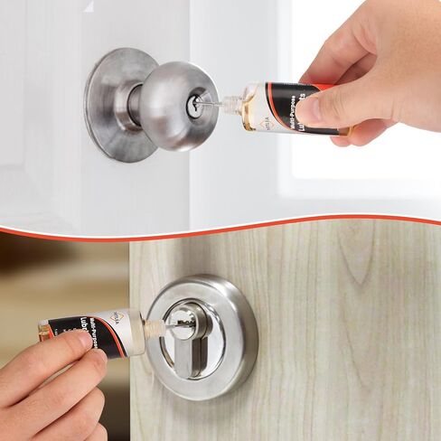 4.4oz Lock and Hinge Lubricant-Squeaky Lock Fix & Garage Door Lube with 3.4oz Spray & 1oz Precision Oiler for Locks, Sliding Door, Hinges & More in Saudi Arabia