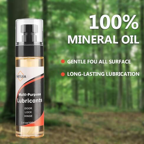 4.4oz Lock and Hinge Lubricant-Squeaky Lock Fix & Garage Door Lube with 3.4oz Spray & 1oz Precision Oiler for Locks, Sliding Door, Hinges & More in Saudi Arabia