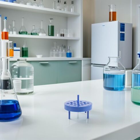 Garneck 2pcs Detachable Plastic Centrifuge Tube Rack with Stable Floating Round Platform Water Bath Holder Stand for Microcentrifuge and Standard Test Tubes Laboratory Storage in Saudi Arabia