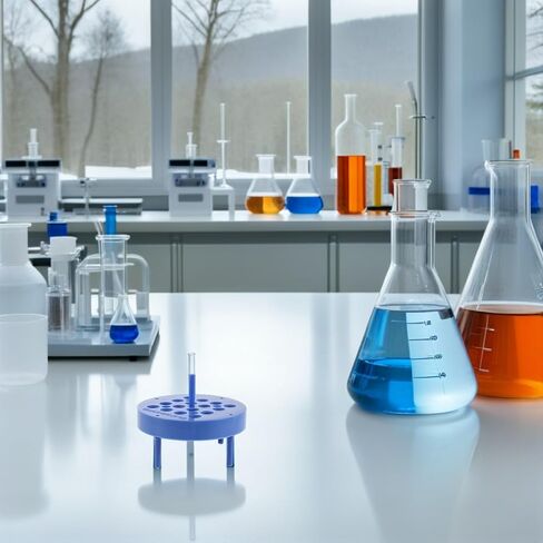 Garneck 2pcs Detachable Plastic Centrifuge Tube Rack with Stable Floating Round Platform Water Bath Holder Stand for Microcentrifuge and Standard Test Tubes Laboratory Storage in Saudi Arabia