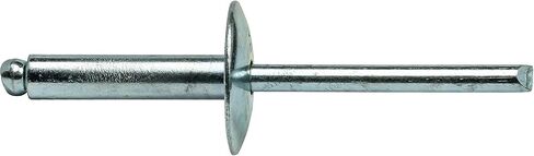 مسامير تثبيت ذات شفة كبيرة من Fastenere - 1/4 بوصة × 5/8 بوصة (25 قطعة) شديدة التحمل، نهاية مفتوحة، زنك فولاذي، مقاومة للتآكل، قوة شد وقص عالية، 8-10 فجوة .501 بوصة - .625 بوصة in Saudi Arabia