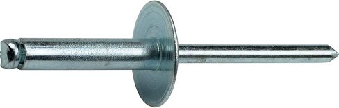 مسامير تثبيت ذات شفة كبيرة من Fastenere - 1/4 بوصة × 5/8 بوصة (25 قطعة) شديدة التحمل، نهاية مفتوحة، زنك فولاذي، مقاومة للتآكل، قوة شد وقص عالية، 8-10 فجوة .501 بوصة - .625 بوصة in Saudi Arabia
