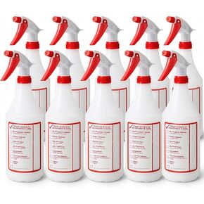 32 oz Spray Bottles (12 Pack) Heavy Duty Refillable Trigger Sprayer, Adjustable Nozzle Mist/Stream, Measurement Markings, Multipurpose Cleaning & Plants in Saudi Arabia