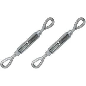 US Cargo Control 3/4 Inch x 6 Inch Eye and Eye Galvanized Turnbuckle, Working Load Limit 5,200 Pounds, 2 Pack, Uses: Tower, Suspension, Tensioning in Kuwait