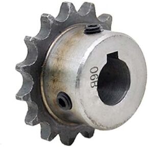 #35 Chain Drive Sprocket Wheel 11 Teeth 06B11T - 14mm Bore with Keyway 3/8" Pitch For #35H Roller Chain with Set Screws in Kuwait