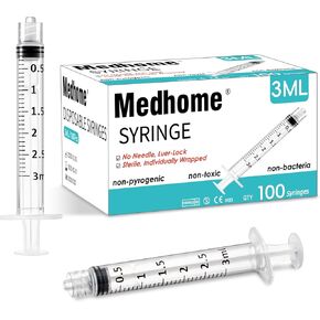 3mL Luer Lock Syringe (No Needle) , Sterile & Individually Wrapped , Professional, Industrial & Personal Use in Kuwait