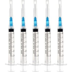 3ml Syringes with Needles 23G x 1 Inch (Pack of 100), Sterile Individually Wrapped Syringe - Luer Lock Tip for Precise Lab & Scientific Applications in Kuwait