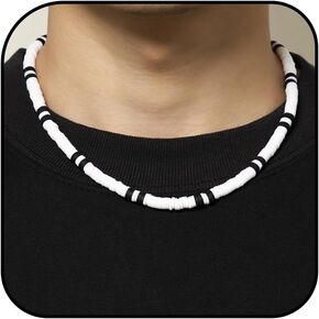 Roe Dolph Puka Shell Necklace for Men Seashell Choker Necklace Beach Necklace Surfer Clay Beaded Necklace Summer Outfits Jewerly Gifts for Women Men in Saudi Arabia