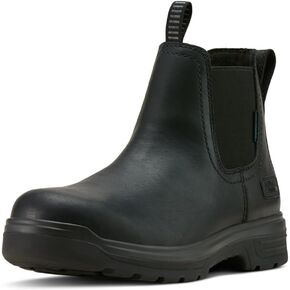 ARIAT Men's Turbo Chelsea Waterproof Work Boot, All Black, 12 Wide in Kuwait