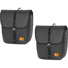 【2PCS】 20L Bike Panniers Bike Bag for Bicycles Panniers Bags Large Capacity Waterproof Cycling Travel Daily Commute. (Black 2Pcs) in Kuwait
