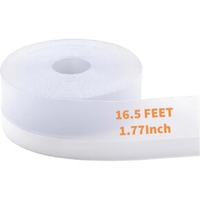 Weather Stripping Door Seal, 33 Feet Silicone Door Seal Strip Tape, Self Adhesive Doors Draft Stopper for Wind and Noise Blocking, Ideal for Doors, Windows and Shower Glass Gaps, Transparent in Kuwait