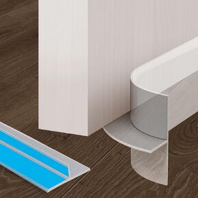 T-Shaped Rubber Weather Stripping Door Seal Extra Thick 2mm, 1.38 in x 20 Ft Heavy-Duty Alien Draft Seal Insulation Tape for Doors, Windows and Glass Shower Sweep Gaps(Clear) in Kuwait