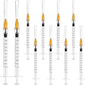 20 حزمة من أدوات حقنة المختبر 1 مل 27Ga 13 مم مع القياس، معبأة بشكل فردي in Kuwait