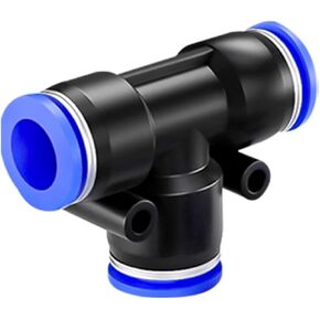 Plastic Three-way Blue PE Pneumatic Joint T-shaped Quick Connector 4/6/8/10mm Variable Diameter PEG8-6/10 1Pcs(蓝色PEG12-8-12) in Kuwait