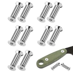 10 عبوات من براغي مقبض السكين ومسامير التثبيت، ومسامير سداسية الرأس المسطحة لتثبيت الشفرة وتركيبها بنفسك in Kuwait