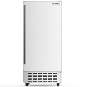Coolski 15" W Commercial Under Counter Ice Maker Machine, Stainless Steel Outdoor Built-in Freestanding Ice Maker for Home Bar Restaurant, 80 Lbs/Day, 30 Lbs Storage, Auto-Cleaning, in Kuwait