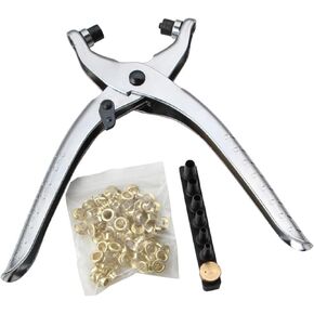 Grommet Eyelet Pliers Craft Fastener Grommet Tool Kit for Fastening Replace Snap Tool for 2mm,2.5mm,3mm,3.5mm,4mm,4.5mm in Kuwait