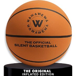 WAWAWEWA The Official Silent Basketball Size 7 (29.5") Uncompressed Fully Inflated – Ready to Play Indoor Basketball for Quiet Dribbling – Grooved Airless Indoor Training PU Foam Basket Ball All Ages in Kuwait