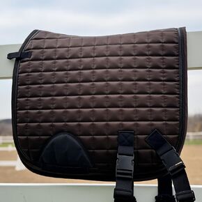Horse Training Saddle Pad with Detachable Elastic Band and Fur Band to Help Strengthen The Back and Abdominal Muscles of Your Horse. (Hunter Green, Dressage Large) in Saudi Arabia