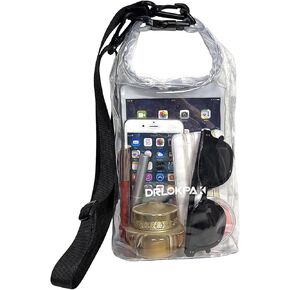 DRLOKPAK حقيبة شفافة معتمدة من الاستاد، حقيبة محفظة شفافة مقاومة للماء، حقيبة كروس جافة للحفلات الموسيقية، صالة الألعاب الرياضية، حفلات التخرج، السفر في الهواء الطلق، حفلات نادي الشاطئ in Kuwait