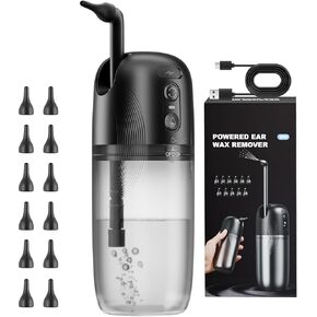 إزالة شمع الأذن الكهربائية، مجموعة تنظيف الأذن مع منظف الأذن الذي يعمل بالطاقة المائية، تتميز بـ 3 إعدادات للضغط و12 نصيحة بديلة، أداة فعالة لتنظيف الأذن in Kuwait