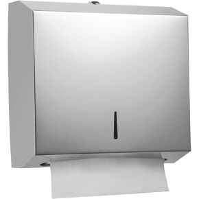 Yieach موزع المناشف الورقية بدون لمس على الحائط للحمام والفندق، حامل مناشف ورقية تجارية متعددة الطي من الفولاذ المقاوم للصدأ مع قفل لطي Z، مطوي، ثلاثي الطي، C، حامل مناشف اليد ثلاثي الطي in Kuwait