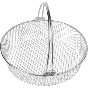 Stainless Steel Air Fryer Basket for 21 cm Fryers,304 Mesh Steamer with Handle,Dishwasher Safe,Even Heating for Frying,Oil-Water Filtering Deep-Fried Food Container in Kuwait