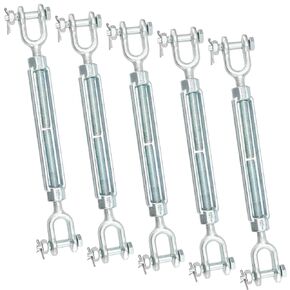 5 قطع 3/8 بوصة M10 وصلة ربط المقطورة، 304 وصلة ربط دوارة من الفولاذ المقاوم للصدأ، حمل عمل 1200 رطل، شداد وصلة ربط الفك الثقيلة لسلسلة كابلات الأسلاك، خيمة ظل الشمس، سطح السفينة in Kuwait