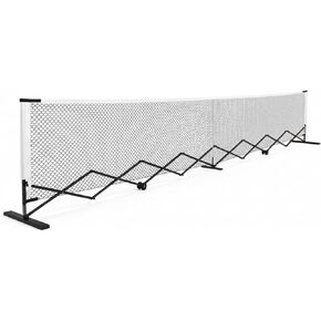 مجموعة شبكة محمولة بطول 22 قدمًا مع إطار معدني ثابت وشبكة قابلة للسحب مجانية التجميع وحقيبة حمل للعب الترفيهي والتنافسي in Kuwait