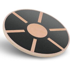 MADOG Wooden Wobble Balance Board for Adults, 15.5" Anti-Skid Sandpaper for Workout Core Trainer Physical Therapy, Home Gym Stability Board in Kuwait