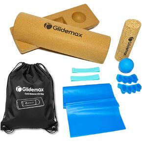 Upgraded Balance Trainer, Cork Balancing Board with User Guide-12In, Foot Ankle Strengthener Calf Stretcher, Plantar Fasciitis Bunion Arch Relief, Stability Trainer Double Leg Foot Strength Equipment in Kuwait