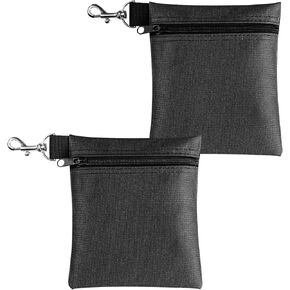 حقيبة حقيبة Amy Sport Golf Tee مقاس 6.5 × 5.5 بوصة من النايلون، عبوتان، جيب بسحاب خفيف الوزن مع مشبك خطاف دوار 360 درجة، حامل للأشياء الثمينة لتخزين الكرات سهل الحمل للرجال والنساء in Kuwait