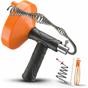 33 قدم استنزاف ثعبان اوجير، السباكة ثعبان استنزاف الشعر تسد ​​أداة إزالة، بالوعة فك انسداد استنزاف، الثقيلة المرحاض ثعبان اوجير، أداة تنظيف للحمام المطبخ حوض الاستحمام استنزاف مزيل انسداد مع قفازات in Kuwait