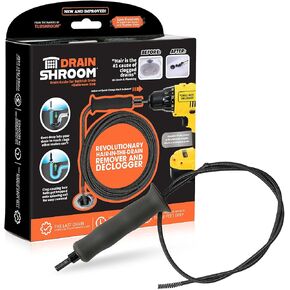 استنزاف الثعبان، 91.44 سم، مرفق مثقاب كهربائي، مزيل انسداد الشعر لحوض الحمام وحوض الاستحمام، من الفولاذ المقاوم للصدأ، أسود مطفي in Kuwait