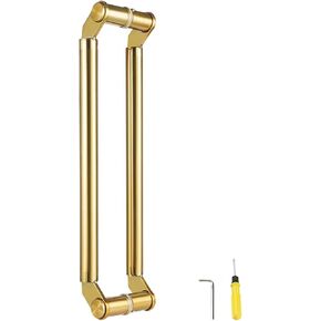 مقبض باب تجاري عالي التحمل، مقابض سحب دفع حديثة من الفولاذ المقاوم للصدأ 304 للفنادق والمكاتب والأبواب الزجاجية - لمسة نهائية ذهبية، 100 سم (39 3/8 بوصة) in Kuwait