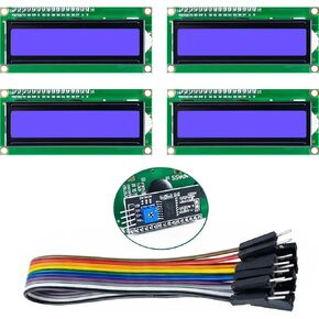 4PCS I2C IIC 1602 LCD Display Module 16x2 Character Serial LCD Screen with Blue Backlight & PCF8574 for Ar duino Rasp Berry P i STM 32 DIY Projects Electrical Internet of Things in Kuwait