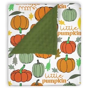 Mink Baby Girls Blankets Purple Pink Halloween Ghost Floral, Spooky Holiday Soft Double Layer Dotted Backing Receiving Swaddle, Newborn Infant Toddler Nursery Crib Bedding Shower Gift 30 x 40 in Kuwait