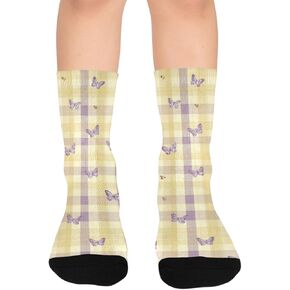 جوارب Art Purple Flutter Glow للمشي لمسافات طويلة - جوارب شتوية حرارية سميكة دافئة للأولاد والبنات للمدرسة، والارتداء اليومي والأنشطة الخارجية in Kuwait