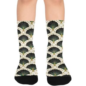 جوارب أنيقة للمشي باللون الأخضر من Fan Art - جوارب شتوية حرارية سميكة دافئة للأطفال الصغار للأولاد والبنات للمدرسة، والارتداء اليومي والأنشطة الخارجية in Kuwait