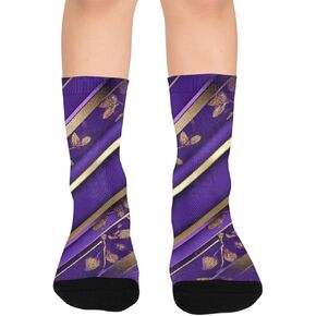 جوارب ريترو بيربل بلوم جلو للمشي لمسافات طويلة - جوارب شتوية حرارية سميكة دافئة للأولاد والبنات للمدرسة، والارتداء اليومي والأنشطة الخارجية in Kuwait