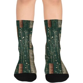 جوارب المشي لمسافات طويلة بطبعات منقوشة دائمة الخضرة - جوارب شتوية حرارية سميكة دافئة للأولاد والبنات للمدرسة، والارتداء اليومي والأنشطة الخارجية in Kuwait