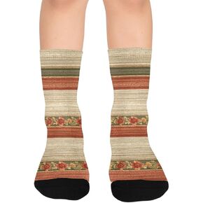 جوارب تيراكوتا للتنزه سيرًا على الأقدام بطباعة زهور - جوارب شتوية حرارية سميكة دافئة للأطفال الصغار للأولاد والبنات للمدرسة، والارتداء اليومي والأنشطة الخارجية in Kuwait