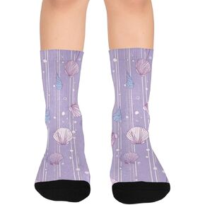 جوارب التنزه سيرًا على الأقدام من Lavender Shells - جوارب شتوية حرارية سميكة دافئة للأولاد والبنات الصغار للمدرسة، والارتداء اليومي والأنشطة الخارجية in Kuwait