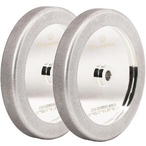 4 in 1 CBN Grinding Wheel 8 inch 320&600 Grit,1.25" Wide,5/8" Arbor for Sharpening High Speed Steel Tools Woodturning Tools(320&600 Grit) in Kuwait