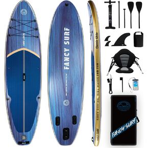 11'6"x35" Extra Wide Inflatable Paddle Board with Seat, 450LBS Sup Stand Up Paddleboard for Adults with Pump, Fins, Backpack, Accessories & Waterproof Phone Pouch for Fishing, Yoga, Touring in Saudi Arabia