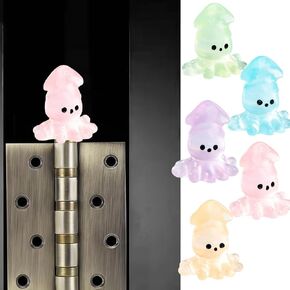 Cute Mini Creative Luminous Octopus Hinge Heads Decorative Topper Set 5PCS, Home Decoration,Magnetic Hinge Head Toppers Door Hinge in Kuwait