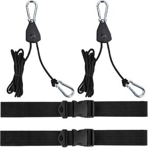 2 Set Floating Mat Strap and Rope Hanger, Adjustable Rope Hanger Kit for Float Pad, Quick-Release Floating Mat Tie Down Accessories for Boat Cleat or Rail in Kuwait