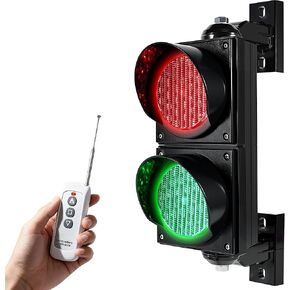 إشارة مرور 4 بوصة/100 مم، AC85-265V LED أحمر أخضر للتوقف والانطلاق، IP65 غطاء كمبيوتر مقاوم للماء في الهواء الطلق لمرآب السيارات الصناعية، التحكم في الدخول والخروج، ديكور هواية، جهاز التحكم عن بعد in Kuwait