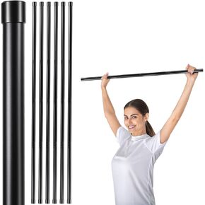 6 مجموعات من عصا اليوجا بطول 5 أقدام وعصي تمديد قابلة للتعديل، عصا تمرين سوداء مع أطراف مطاطية مضادة للانزلاق، أداة تمدد لتصحيح الوضعية للتدريب على الحركة والتمرين وتوازن اللياقة البدنية (لكل مجموعة 5 أقدام، أسود) in Kuwait