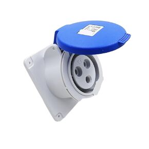 PKF32G423 250V Waterproof Concealed Straight Industrial Socket (32A 6h IP44 3P Blue) in Kuwait